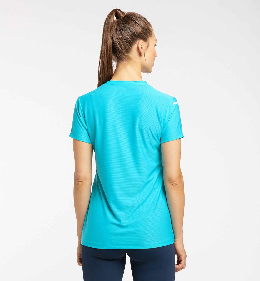 Haglöfs Womens L.I.M Tech T-Shirt Blue New Zealand 75319ZLAM